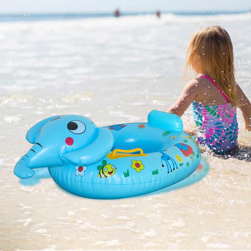 Elephant inflatable baby inflatable swimming ring with thickened seat ring to prevent rolling