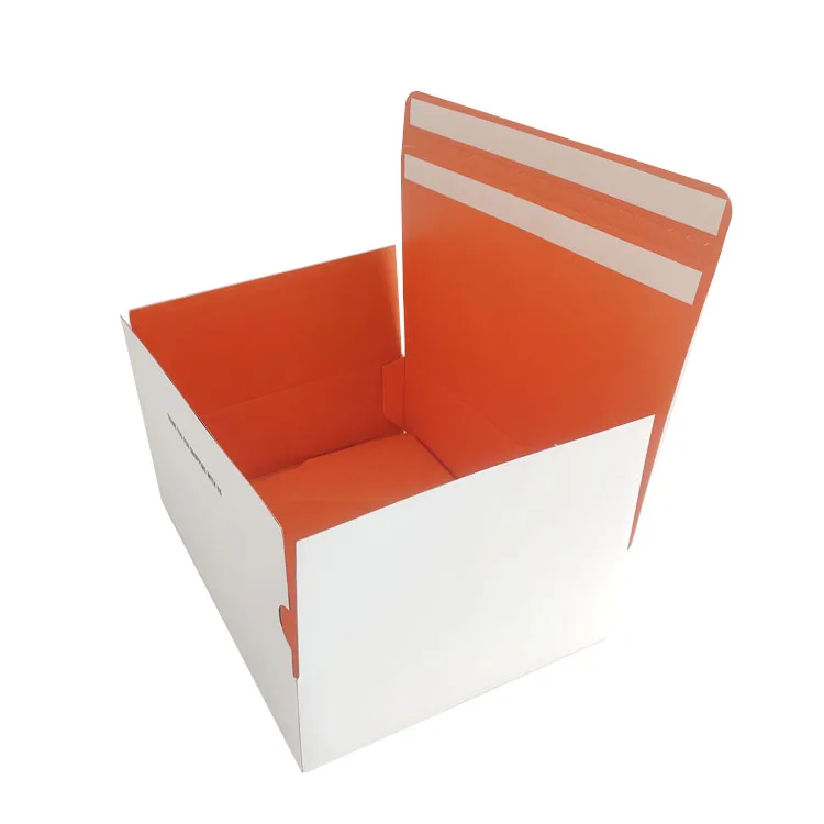 Clothing packaging carton shipping box Custom color large shipping box Corrugated box folding top mailbox