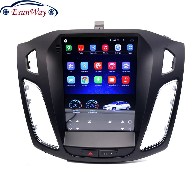 EsunWay Vertical Screen Android Car GPS Navigation Radio  Multimedia Player Satellite TV Receiver for Ford Focus3 Car Stereo
