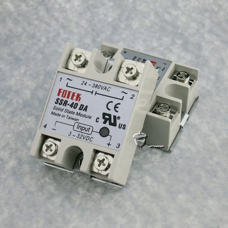 SSR-40DA твердотельные реле постоянного/переменного тока с 40A 3-32 В постоянного тока 24 -380V ac SSR реле без защиты SSR-40DA