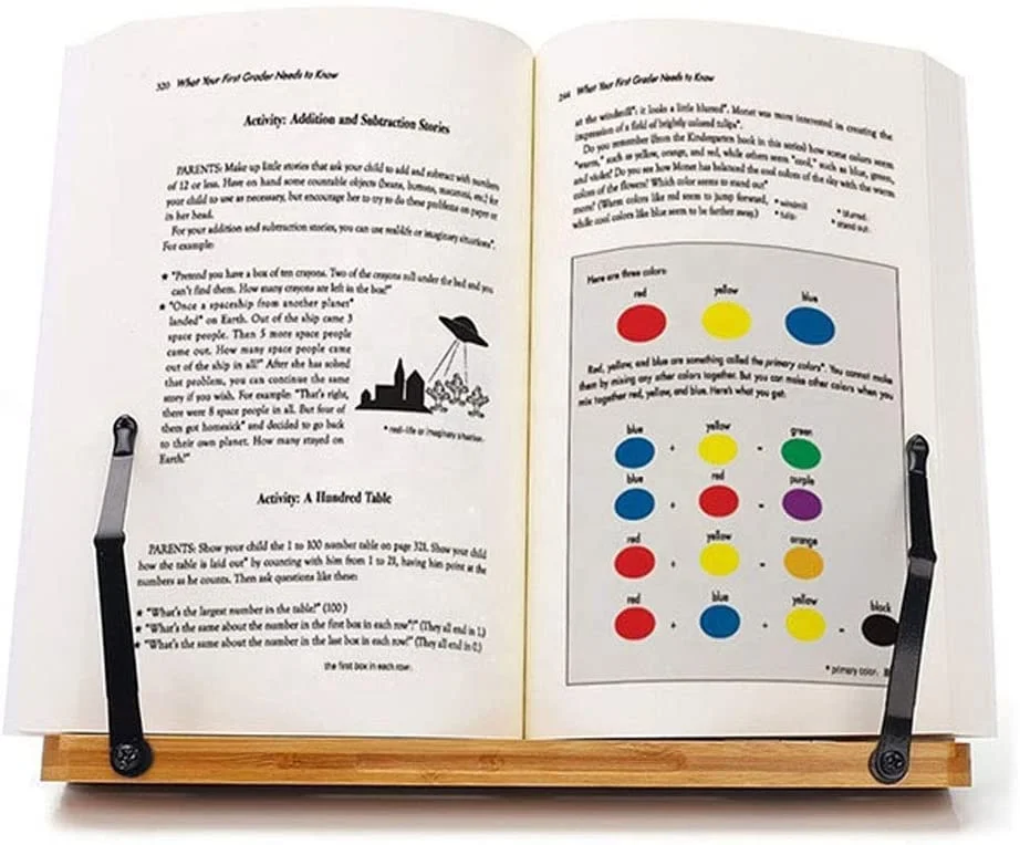 HOT  Book Stand, Adjustable Cookbook Holder Reading Desk Portable Bookstand for Music Books, Textbook, Tablet, Receipe, Ipad