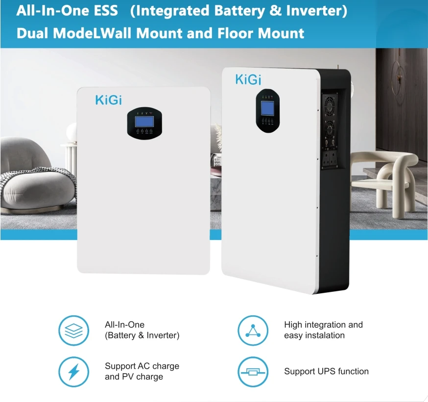 KIGI high voltage all in one ess energy storage 5000W 10kwh LiFePO4 Lithium Battery pack