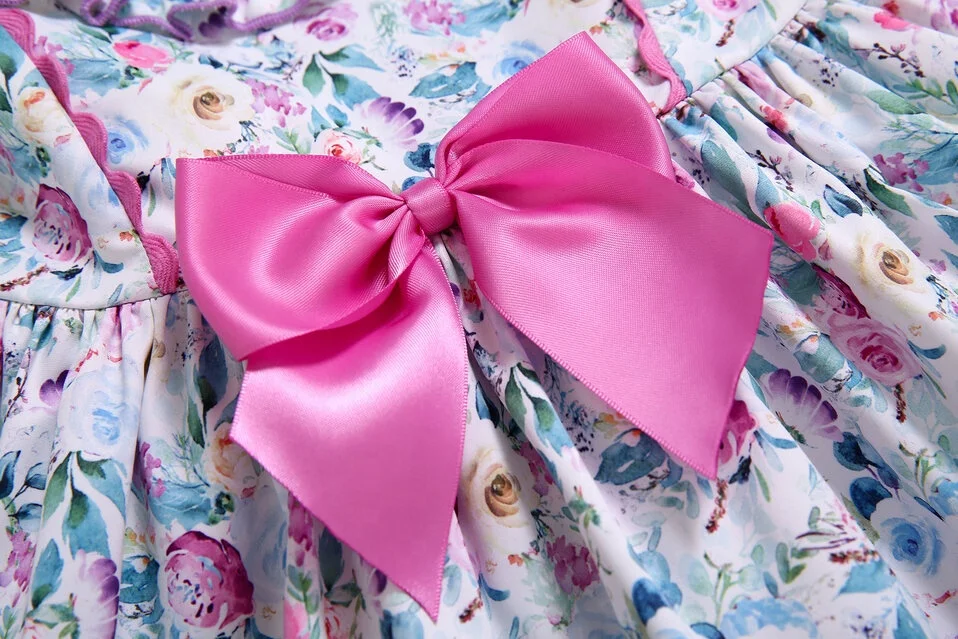 Pettigirl/Одежда для маленьких девочек; Эксклюзивные Платья с цветочным принтом и повязкой