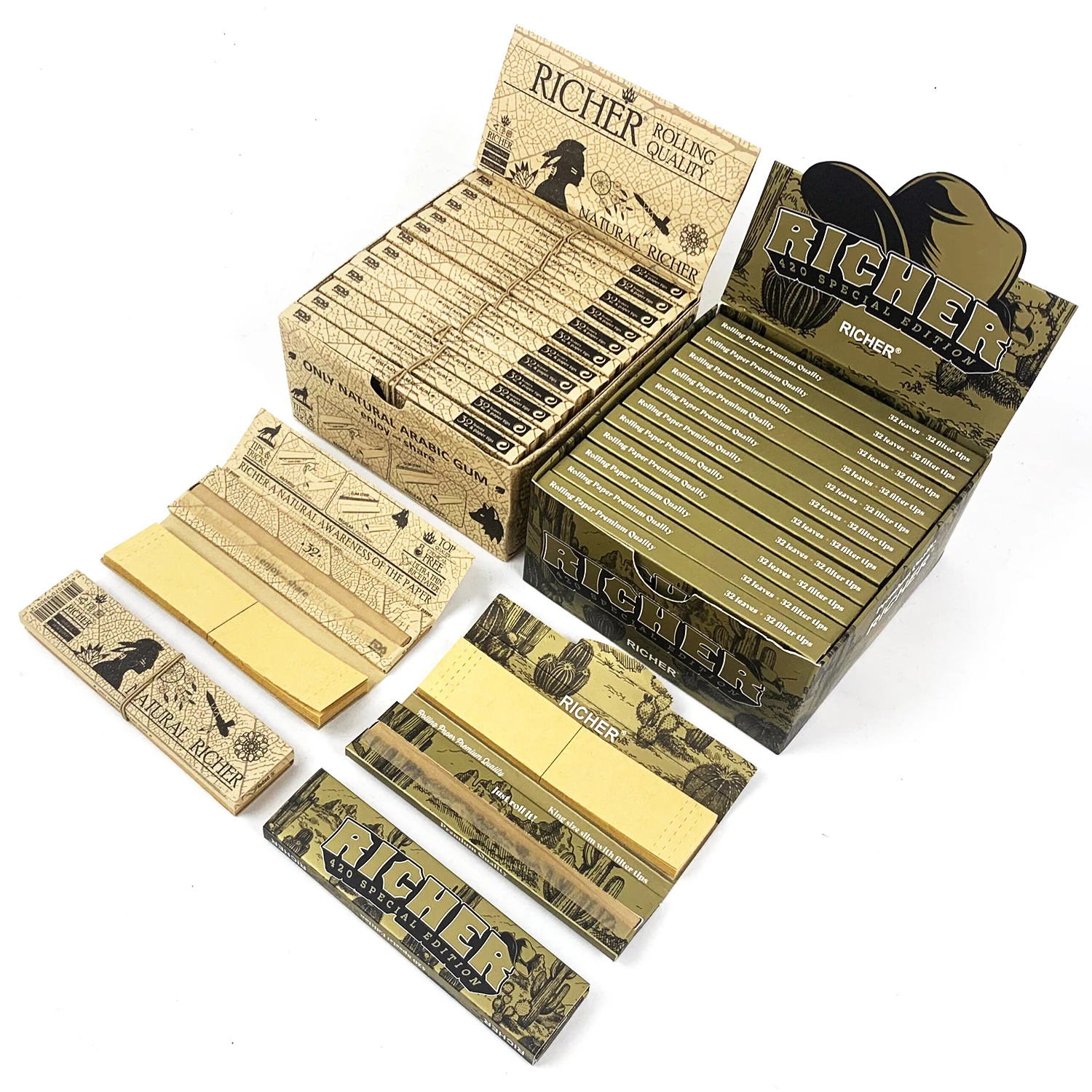 Best Smoking Paper Roll King Size Custom Unbleached And Rice Smoking Rolling Paper