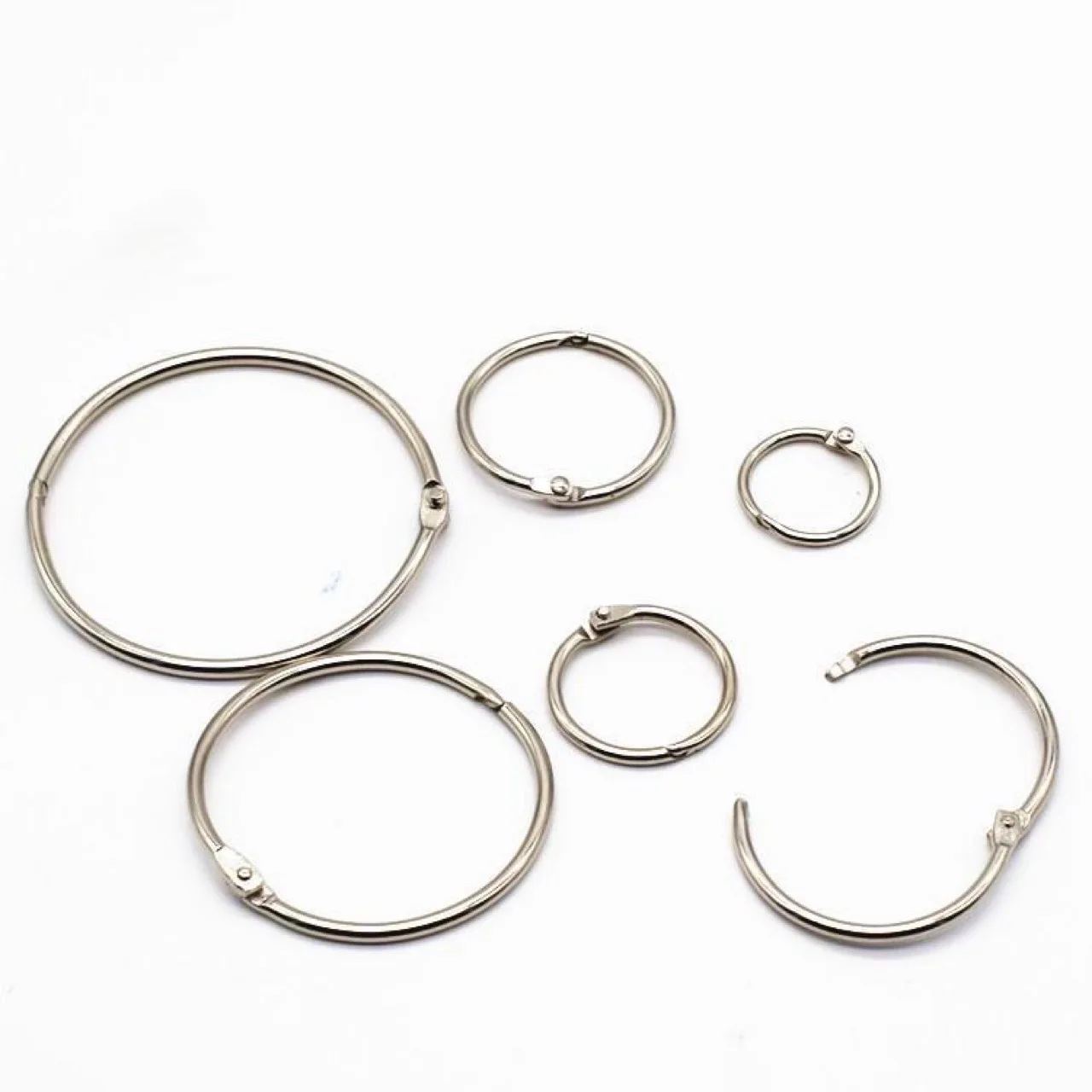 Горячая Распродажа металлические зажимы открытое металлическое уплотнительное кольцо книга связующее Распашные кольца папка для файлов зажим