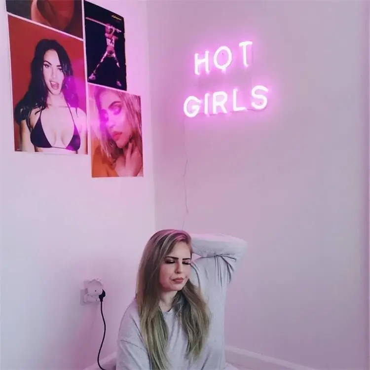 Customized gift shop letter led hanging signs warm white light neon signs for bar party home decoration