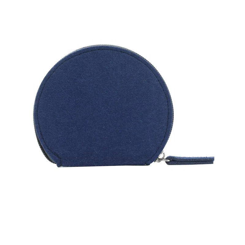 
Wholesale Mini money clip fancy business card felt coin purse pouch with customized logo 