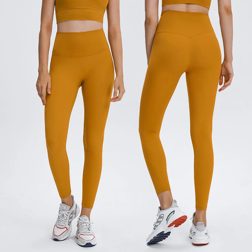 Lulu autumn winter new non embarrassing line skin friendly align yoga pants high waist hip lifting high elastic exercise legging