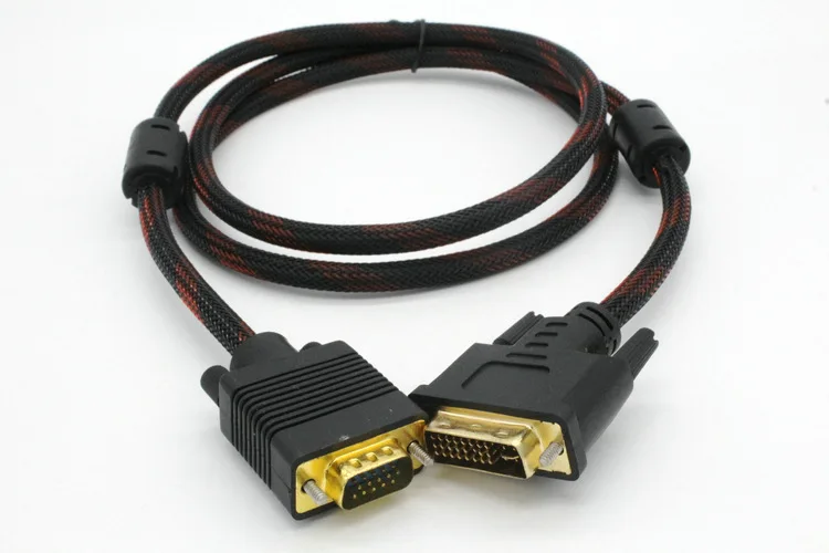 Cheap 24+5  Dvi To 15 Pin Vga Adaptor Cable For Tv Computer Dvd Projector