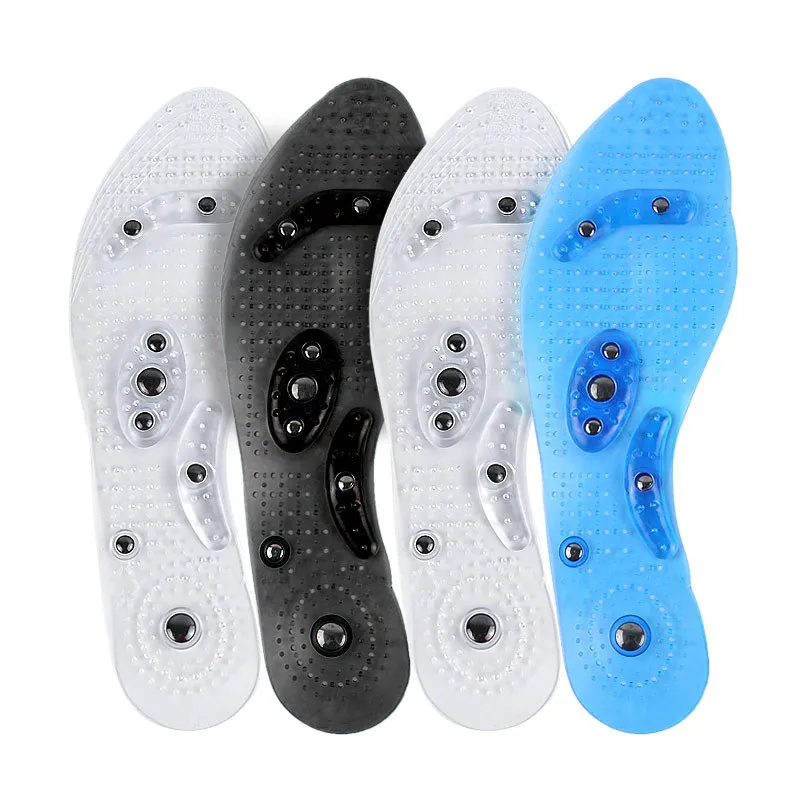 PVC gel feet massage foot reflexology shoes insole acupuncture acupressure magnetic insoles