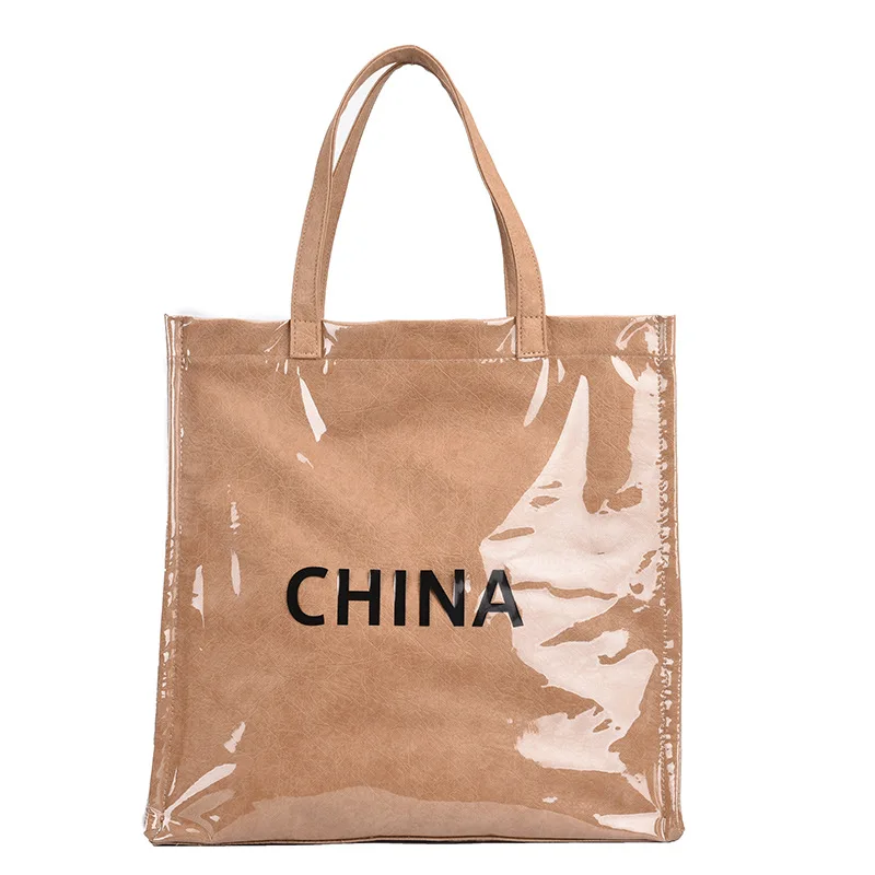 New fashion kraft paper handbag retro manufacturer wholesale custom kraft bag