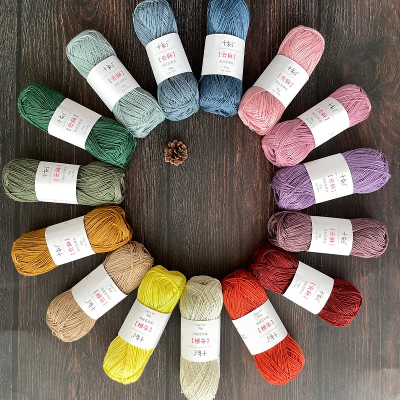 Source manufacturer  linen fiber blended  knitting DIY material  thread