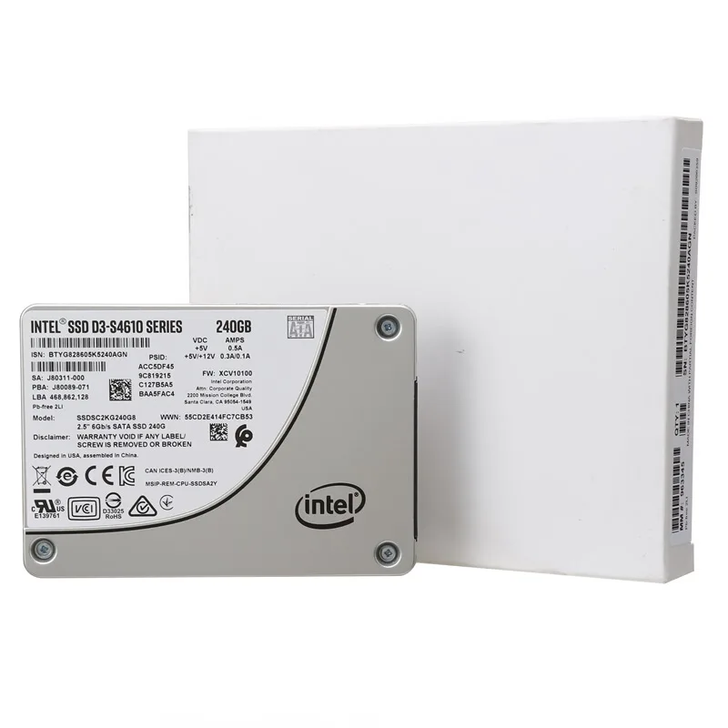 INTEL SSD S4610 серии (1,92 ТБ, 2.5in SATA 6 ГБ/сек., 3D2, TLC)