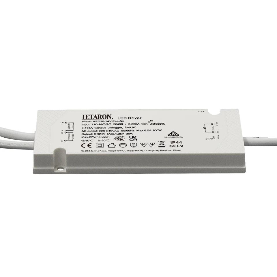 Letaron LED Driver 30W LED Constant Voltage Driver , IP44 LED Driver
