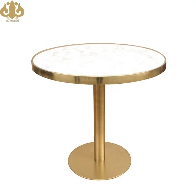 Hotel restaurant luxury 4 person white marble quartz stone table
