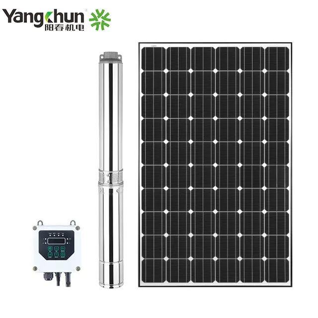 dc deep well solar submersible water pump with solar panel 96v solar water pumping machine