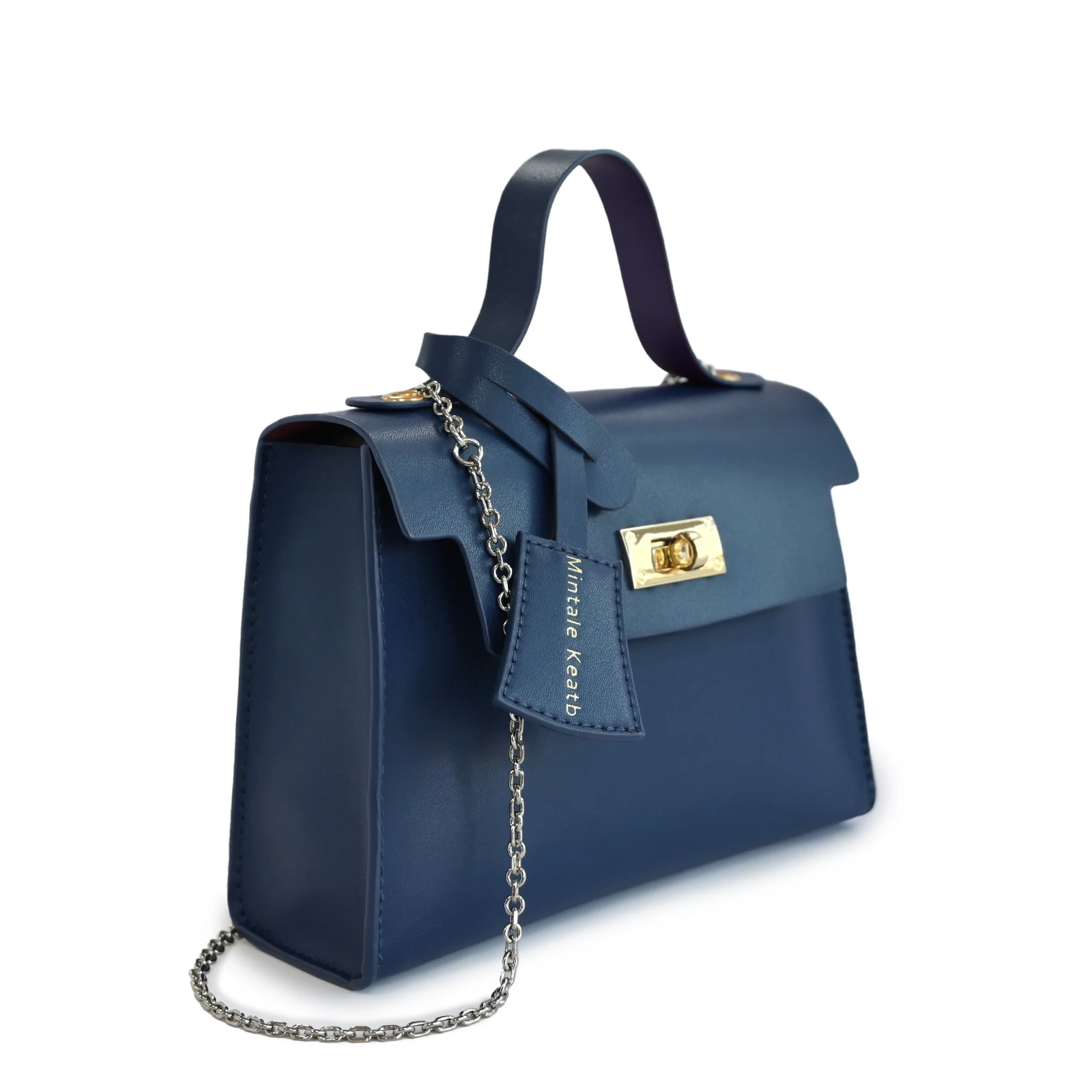High-quality Supplier Customized Eco-friendly Vegan PU Leather Handbags for Women Minimalist Casual Chain Crossbody Bag