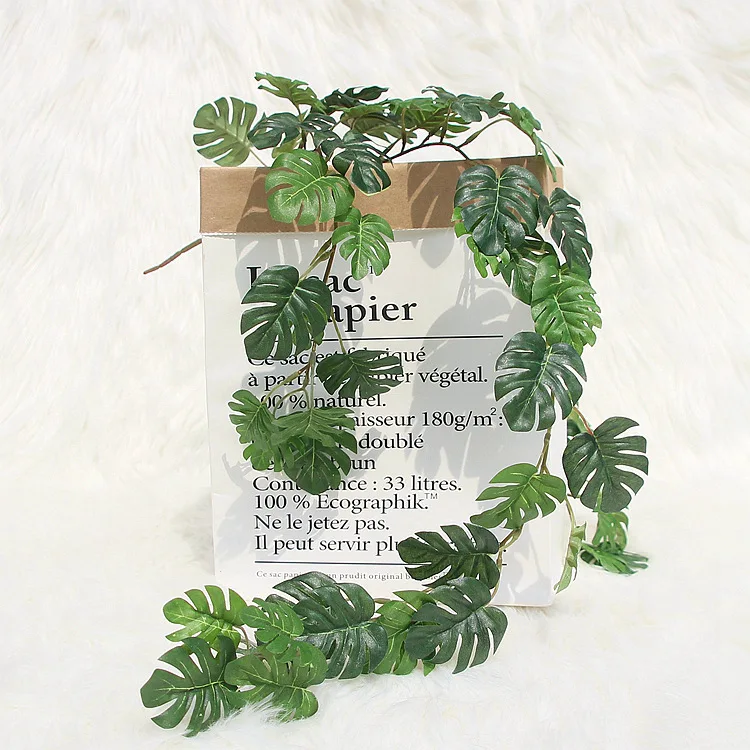 JD149 Artificial turtle back leaf rattan wall hanging green plant home hotel model room decoration