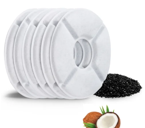 Cross border supplies round square pet automatic water dispenser, filter cotton, activated carbon and resin box