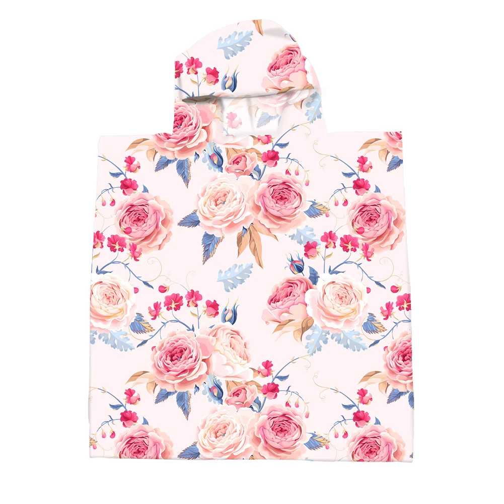 
Wholesale 100% Polyester Custom Print Highly Absorbent Hooded Baby Towel 