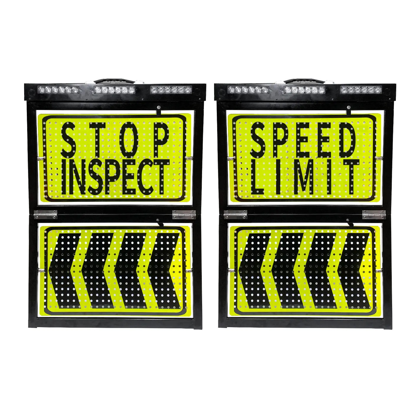 Road work safety warning message board led traffic inspect duty sign barrier flashing signal warning board