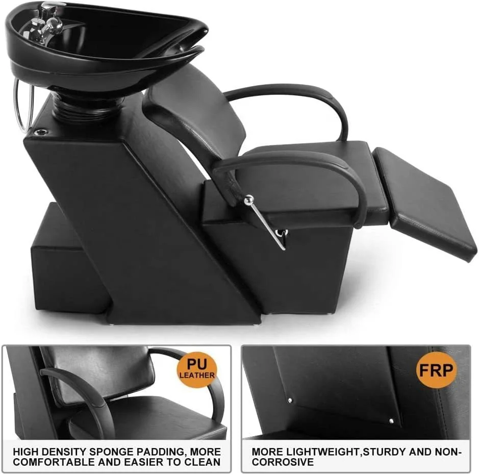 2024 Youtai Professional factory direct sales barber salon half lying shampoo bed with massage