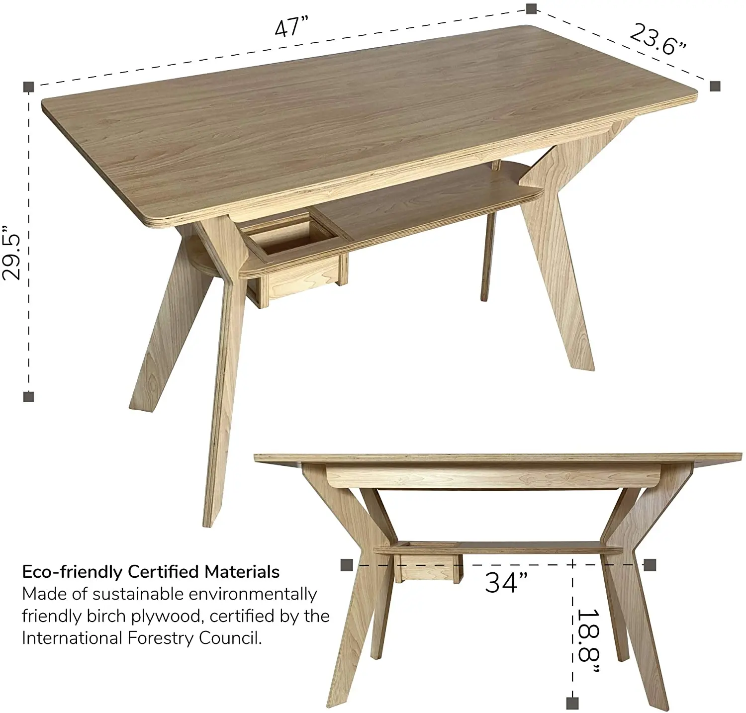 Newest Design wood desk home office computer desks for home Plywood office furniture