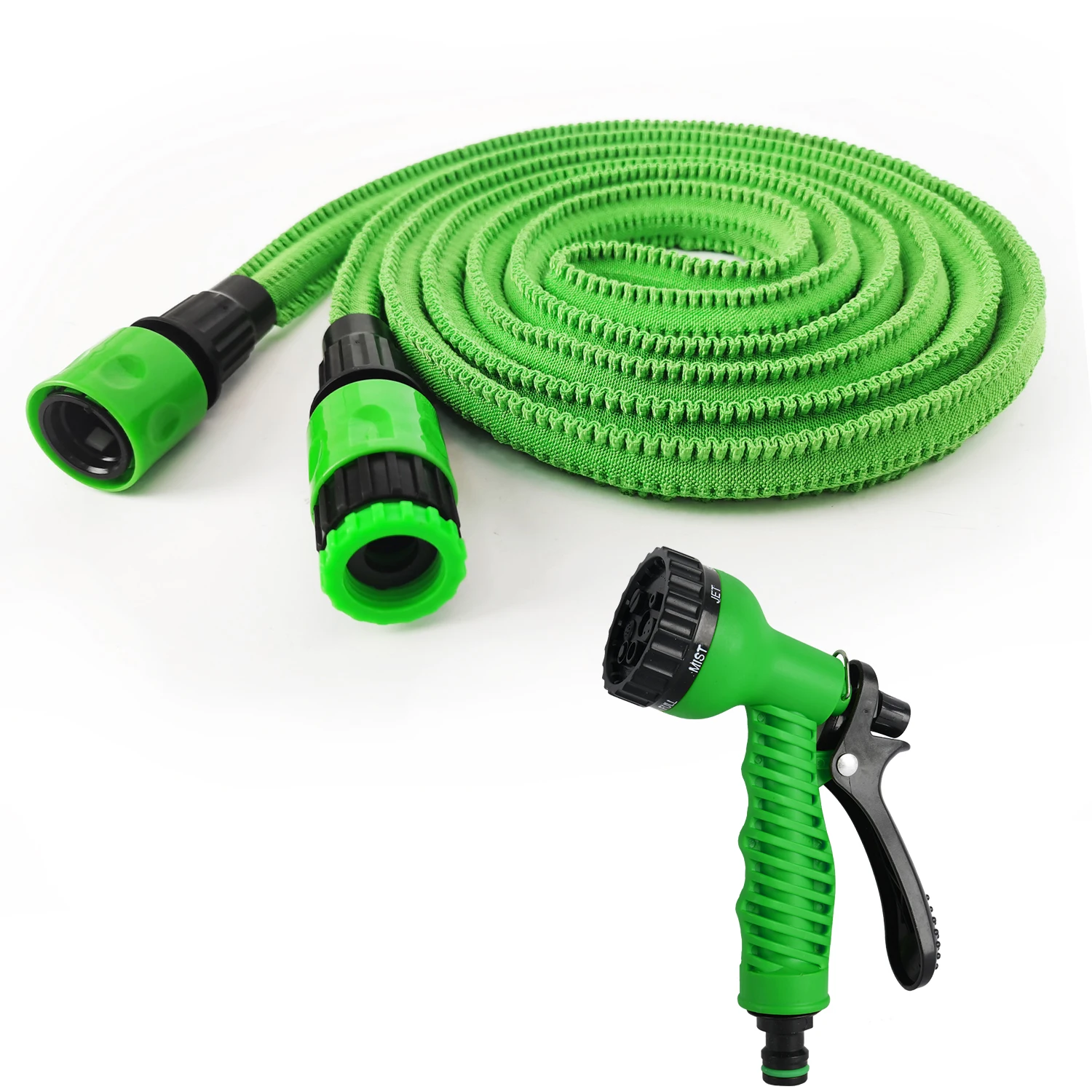 Vertak Lightweight Flexible Water Hose Set Expandable Garden Hose with 7 Function Nozzle Sprayer with Brass Fittings