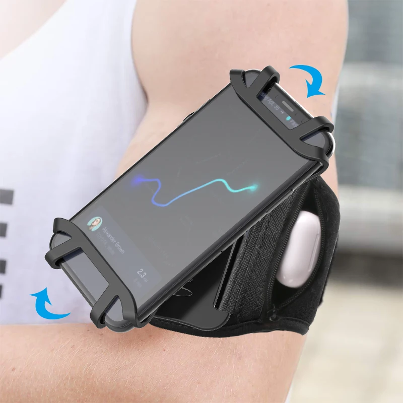 Armband 360 degrees Rotatable  Gym Running Workouts Sports Cell Phone Arm Band Holder for smart phone