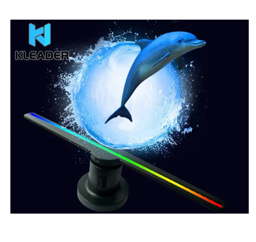 3D holographic LED fan display software effect display floating image hologram indoor interactive projection immersive led fans