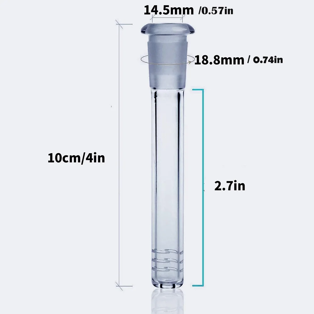 4 inch Glass Joint Glass Down Stem Adapter Glass Sheesha Accessory Hookah Adapter
