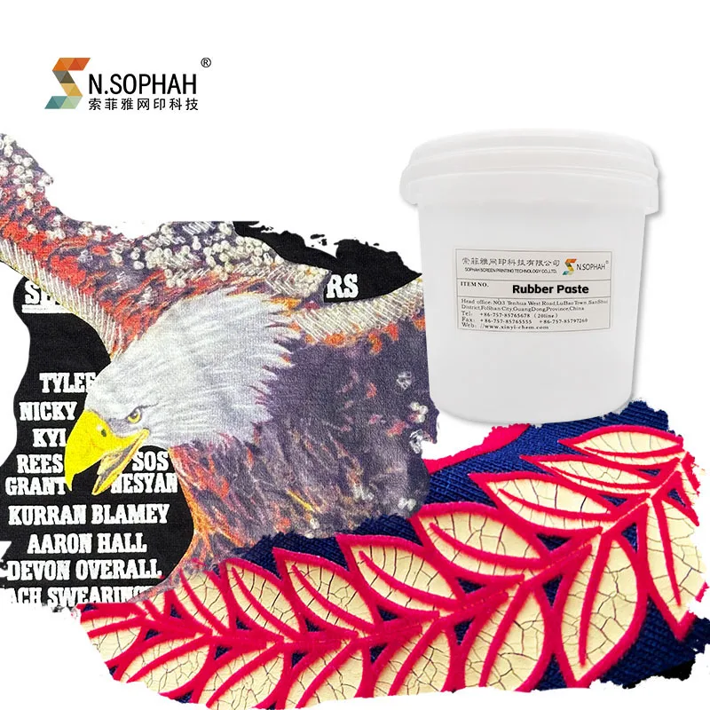 Текстильная резиновая паста на водной основе для печати футболках