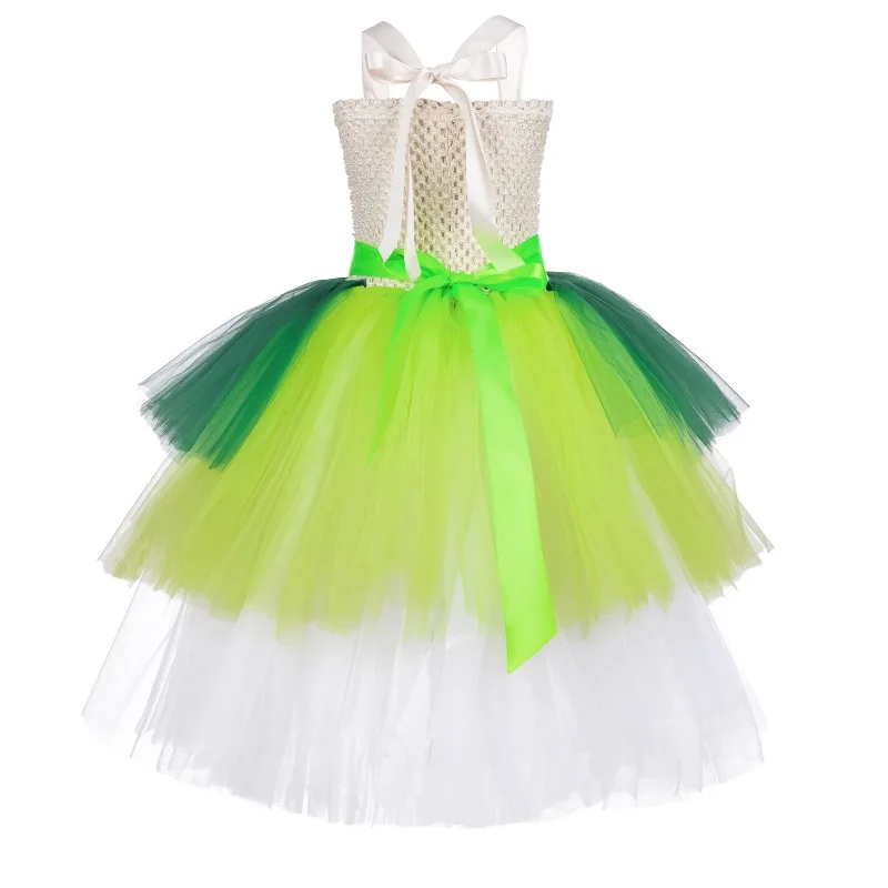 Halloween Fancy 3 Layered Tulle Fairy Princess Clothes Party Cake Dress For Girl 2-10 Year