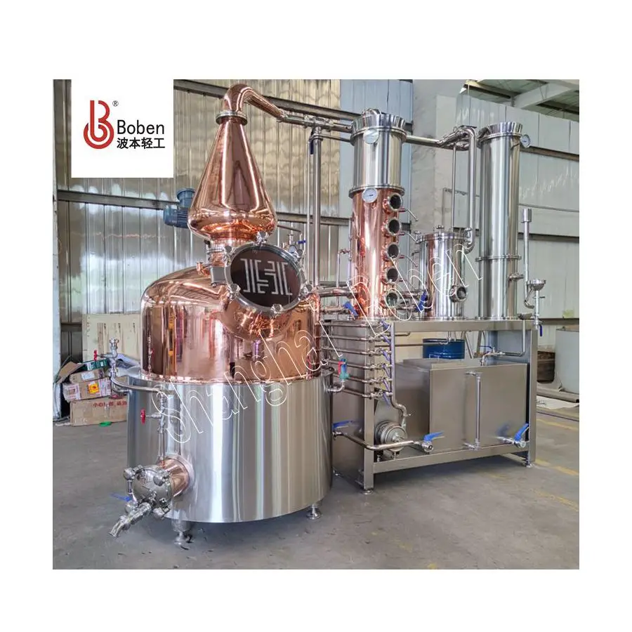 Whisky Gin Vodka Distill Boiler Copper Still Reflux Column Distillation Liquor Distillery Equipment