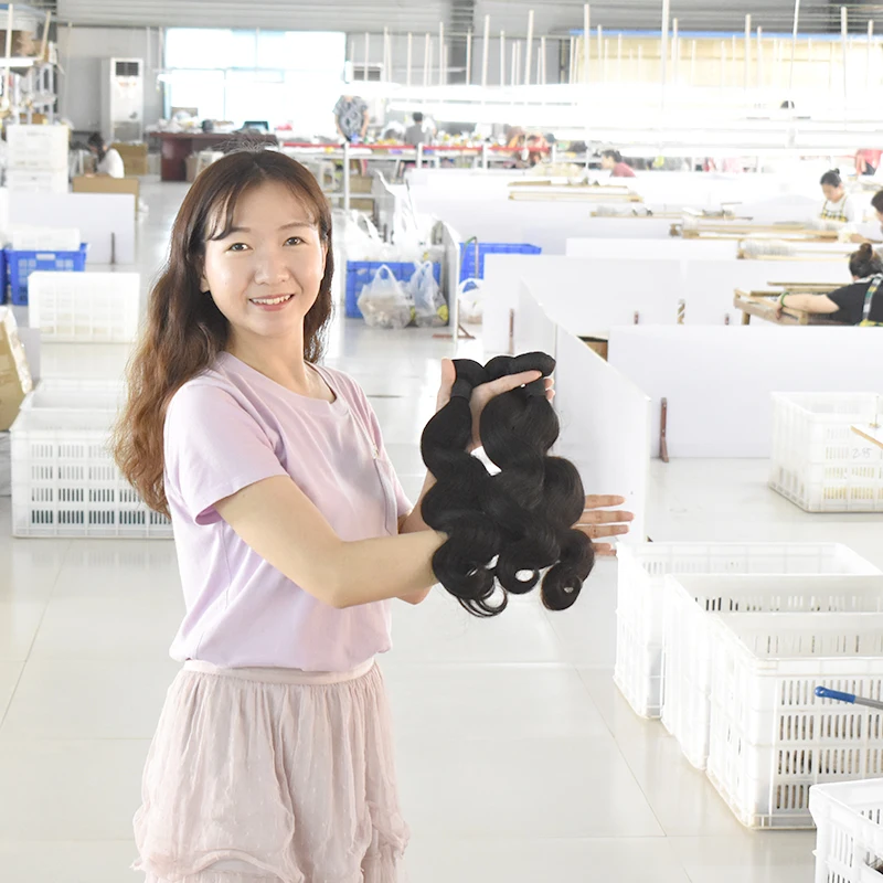 Wholesale Unprocessed Free Sample 100 percent Human Hair Bundles Raw Virgin Cuticle Aligned Hair