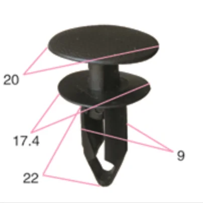 YT4533   Factory Supply Plastic Push Type Clips Auto Plastic Clips And Fasteners Plastic Rivets Car Clips