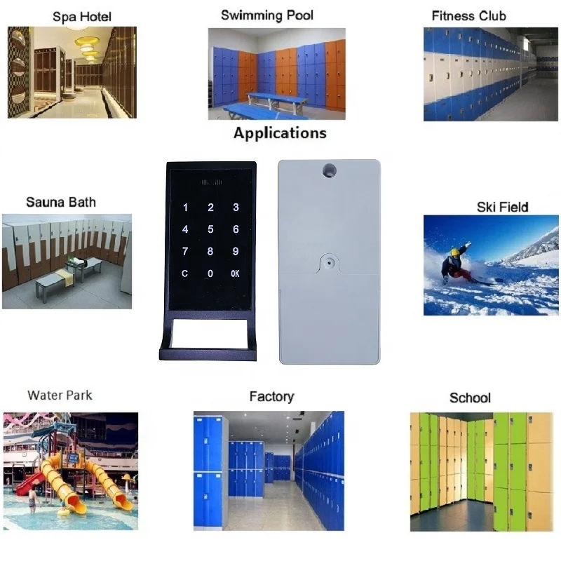 Smart Card Keypad Gym Sauna Locker Locks Electronic Password Pin Code Sauna Lock with Bracelet Rf Card Digital Lock for Sauna