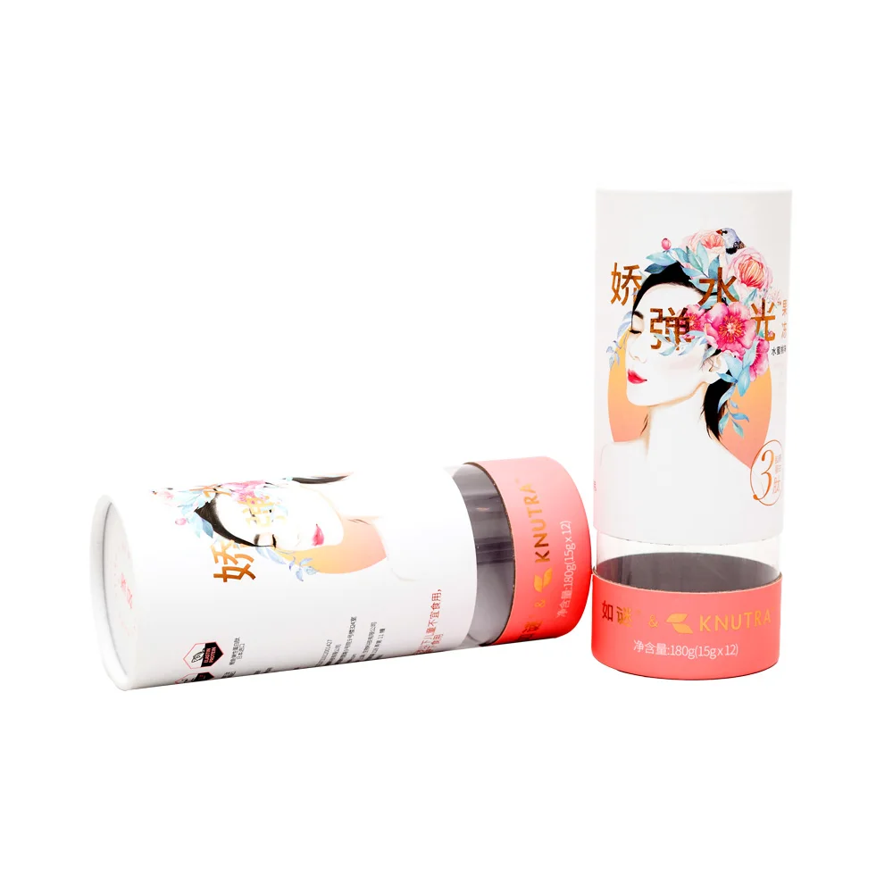 unique design cardboard chocolate paper tube packaging with window