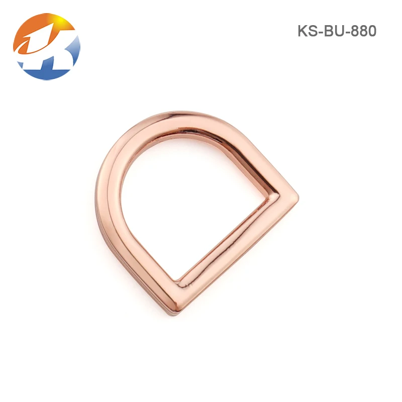Handbags straps connector bags parts dring rose gold d ring purse buckle custom made d-ring