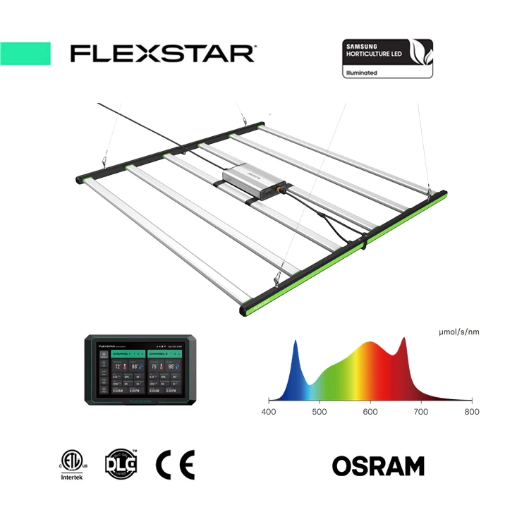 Flexstar SE 645 Вт 1755 моль/с цепочка с диммируемой внутренней вертикальной сельскохозяйственной Ватт светодиодные лампы для выращивания