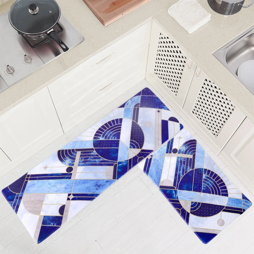 
Shinnwa waterproof heat resistant anti fatigue pvc foam kitchen floor mats geometric 