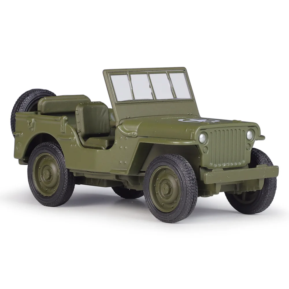 WELLY 1: 36 Willys MB SUV Simulation Alloy Car Model Pullback Ccar Toy MENTAL MODEL for Boy Collection Decoration