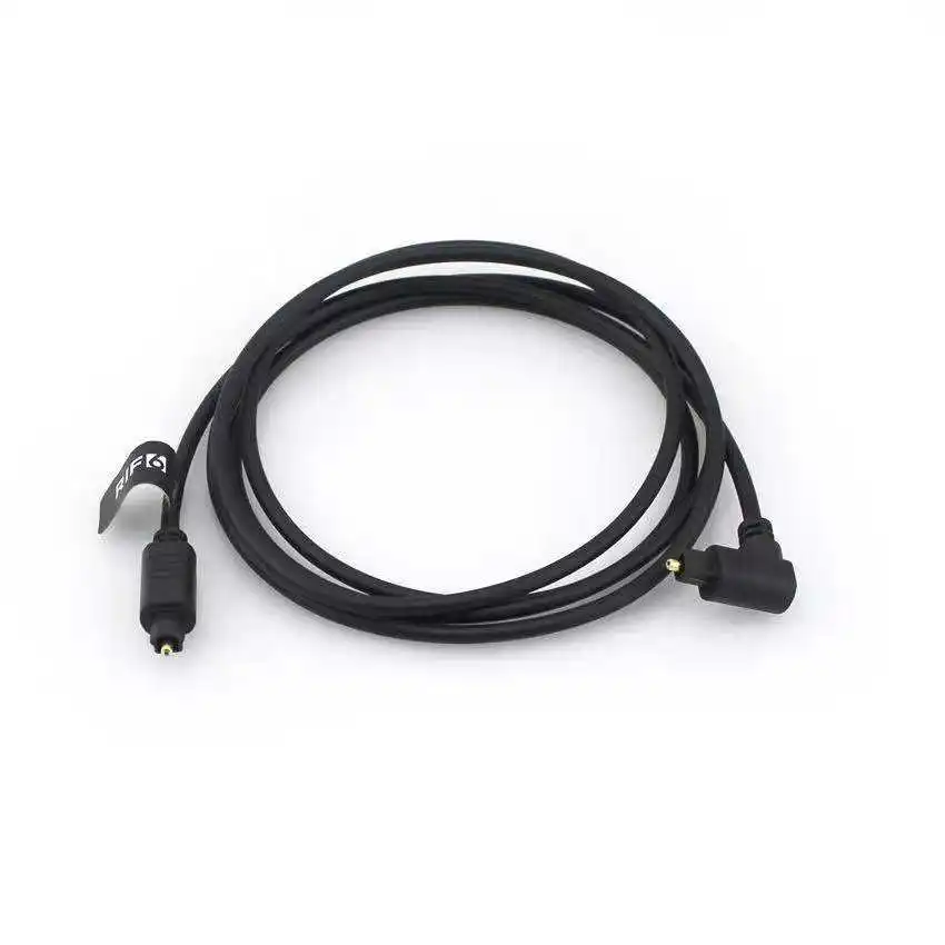 Optical Fiber Audio Cable 90 Degree Right Angle Spdif Digital Optical Audio OD 4.0MM Optical Audio Cable for AV Receiver