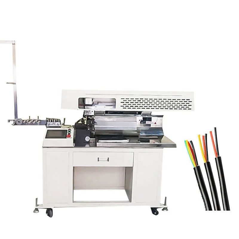 Fully automatic nylon braided wire hot strip cutting machine high speed glass fiber cable machine for long wire cut demand