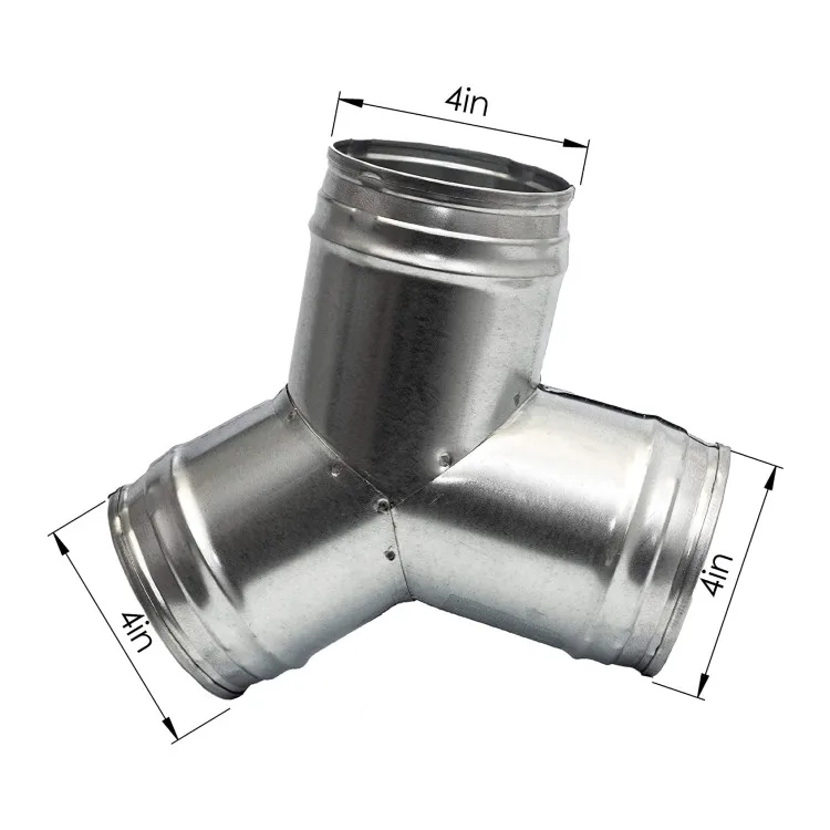 Round Plastic Ducting and Fittings for Extractor Fan Ventilation - Y Piece Connector