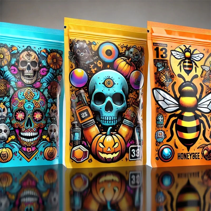 Plastic Aluminum Foil Ziplock Stand up Pouch Food Packaging Custom Printed Mylar Bag for Edible Gummy