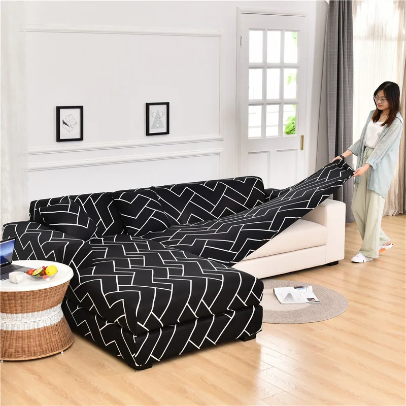 Hot Sell Designs Full Cover Elastic Sofa Stretch Spandex Household Decoration Protect Elastic Sofa Cover