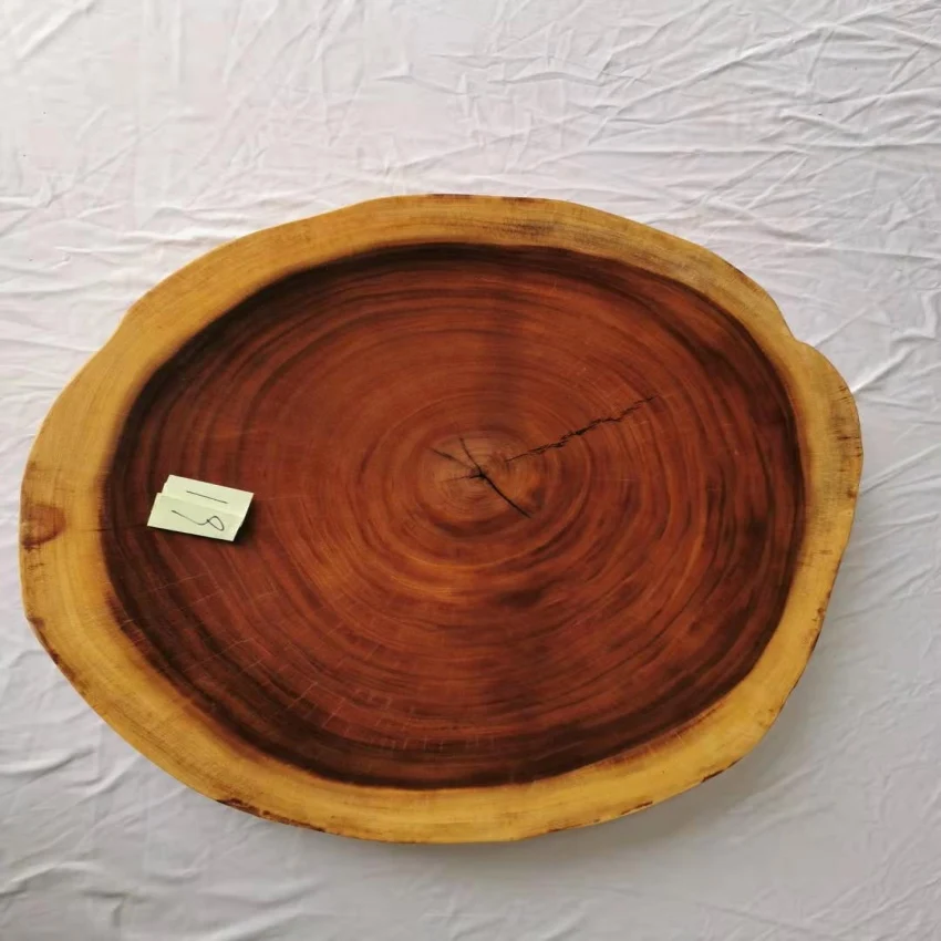 factory wholesale solid wood live edge round coffee table