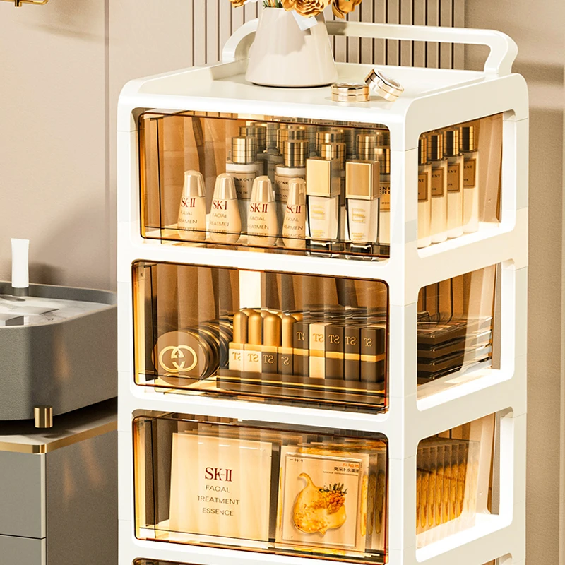 8023-3 China manufacturer 3 tiers plastic storage containers with clear drawers