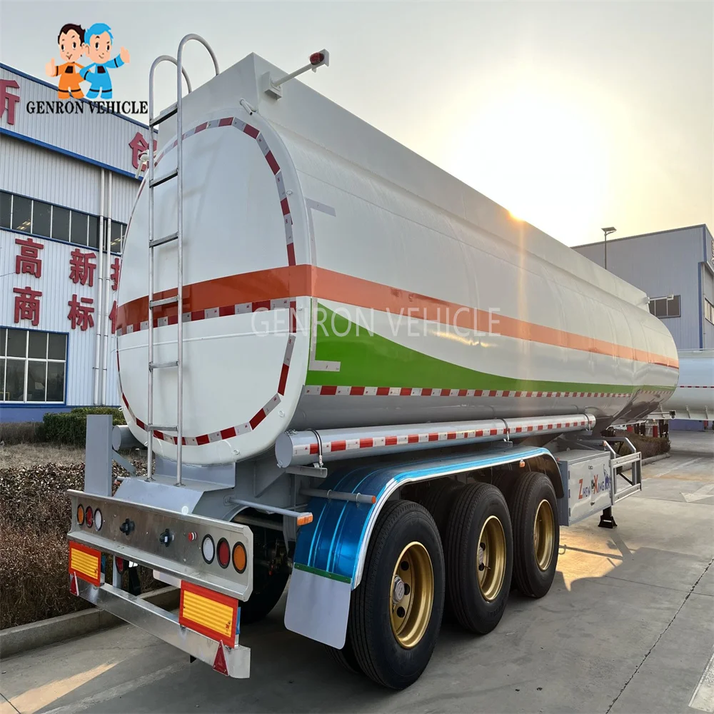 40000L Carbon Steel Fuel/Oil Tank Semi-Trailer 3 Axle Diesel Transport Semi-Trailer for Sale